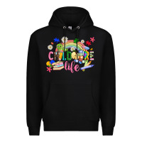 Black childcare life Premium Hoodie - JahusDesignShop