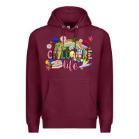 Burgundy childcare life Premium Hoodie - JahusDesignShop
