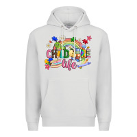 Dove Grey childcare life Premium Hoodie - JahusDesignShop