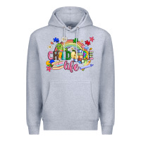 Heather Grey childcare life Premium Hoodie - JahusDesignShop
