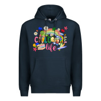Navy childcare life Premium Hoodie - JahusDesignShop