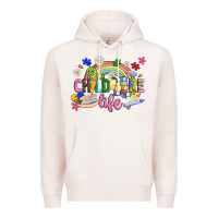 Pale Pink childcare life Premium Hoodie - JahusDesignShop