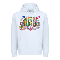 White childcare life Premium Hoodie - JahusDesignShop