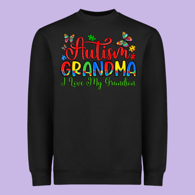 Autism Grandma I Love My Grandson Heavyweight Sweatshirt Designed By Artiststas
