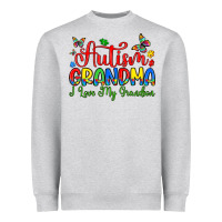 Heather Grey autism grandma i love my grandson Heavyweight Sweatshirt - Artiststas