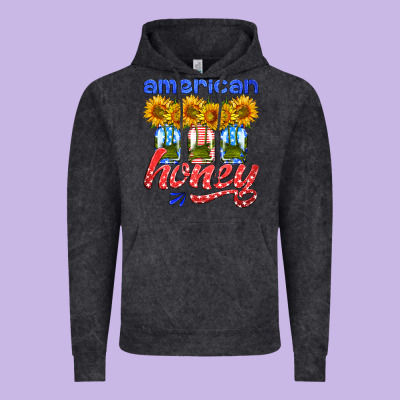 American Honey Sunflower Mason Jar Vintage Hoodie Designed By Hra Design Shop