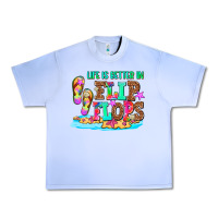 Grape Ice life is better in flip flops Urban Heavy Tee - AdoDesignShop