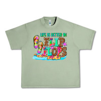 Oil Green life is better in flip flops Urban Heavy Tee - AdoDesignShop
