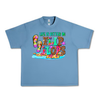 Pebble Blue life is better in flip flops Urban Heavy Tee - AdoDesignShop