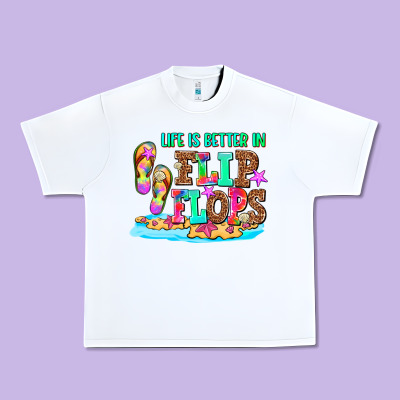 Life Is Better In Flip Flops Urban Heavy Tee Designed By Adodesignshop