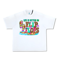 White life is better in flip flops Urban Heavy Tee - AdoDesignShop