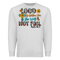 Dove Grey god is within her she will not fail Premium Sweatshirt - BundleAndBundleShop