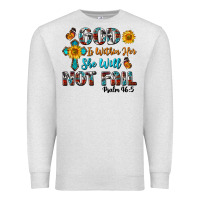 Oatmeal Heather god is within her she will not fail Premium Sweatshirt - BundleAndBundleShop