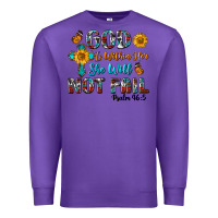 Purple god is within her she will not fail Premium Sweatshirt - BundleAndBundleShop