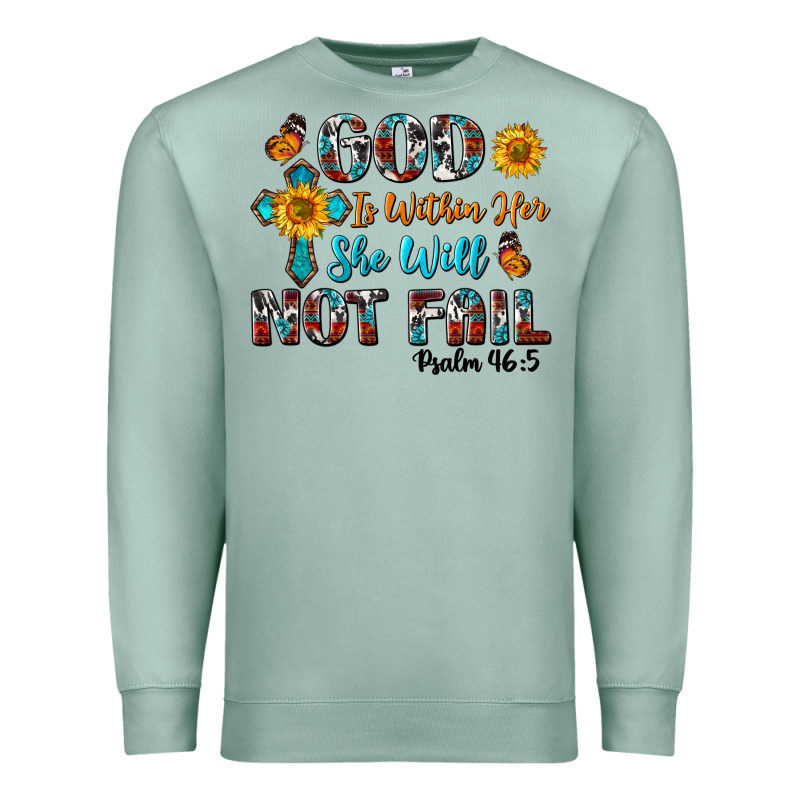 God Is Within Her She Will Not Fail Premium Sweatshirt by BundleAndBundleShop | Teevron