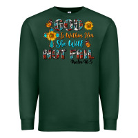 Sports Green god is within her she will not fail Premium Sweatshirt - BundleAndBundleShop