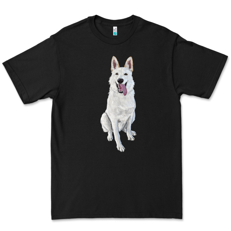 Hand Drawing White Shepherd Premium Tee by RanaPortraitStore | Teevron