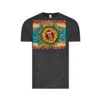 Vintage Black football leopard turquoise sunflower Vintage Tee - JahusDesignShop