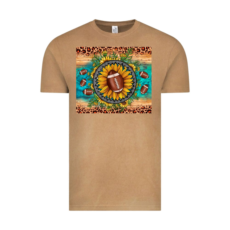 Football Leopard Turquoise Sunflower Vintage Tee by JahusDesignShop | Teevron