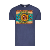Vintage Denim football leopard turquoise sunflower Vintage Tee - JahusDesignShop