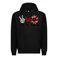 Black peace love sunflower Premium Hoodie - Bettercallsaul