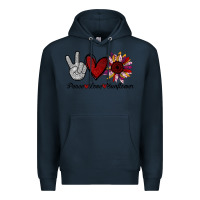 Navy peace love sunflower Premium Hoodie - Bettercallsaul