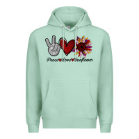 Seafoam peace love sunflower Premium Hoodie - Bettercallsaul