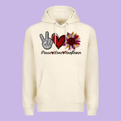 Peace Love Sunflower Premium Hoodie Designed By Bettercallsaul
