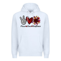 White peace love sunflower Premium Hoodie - Bettercallsaul