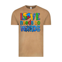 Vintage Camel love needs no words autism Vintage Tee - AdoDesignShop