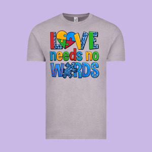 Love Needs No Words Autism Vintage Tee Designed By Adodesignshop