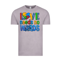 Vintage Zinc love needs no words autism Vintage Tee - AdoDesignShop