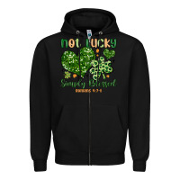 Black not lucky simply blessed Zipper Hoodie - MaliasSmallBusiness