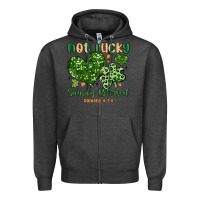 Charcoal Heather not lucky simply blessed Zipper Hoodie - MaliasSmallBusiness