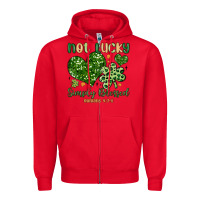 Red not lucky simply blessed Zipper Hoodie - MaliasSmallBusiness