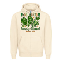 Sandshell not lucky simply blessed Zipper Hoodie - MaliasSmallBusiness