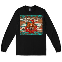 Black longhorn with gemstone Long Sleeve Tee - Artiststas