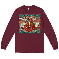 Burgundy longhorn with gemstone Long Sleeve Tee - Artiststas