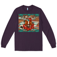 Plum longhorn with gemstone Long Sleeve Tee - Artiststas