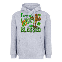 Heather Grey I Am Not Lucky I Am Blessed St. Patricks Heavyweight Hoodie - BundleAndBundleShop