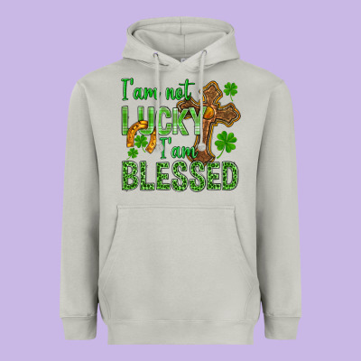 I Am Not Lucky I Am Blessed St. Patricks Heavyweight Hoodie Designed By Bundleandbundleshop