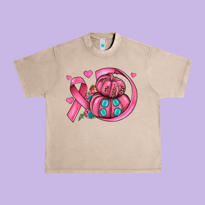 Cancer Ribbon Pumpkins Urban Heavy Tee Designed By Jahusdesignshop