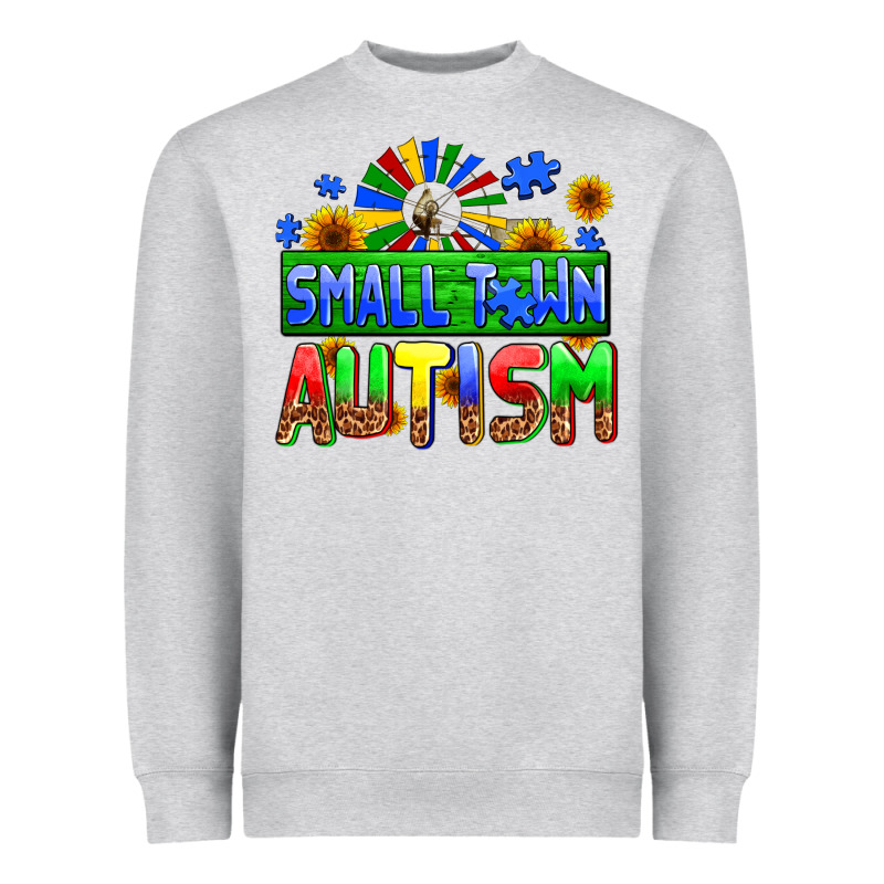 Small Town Autism Heavyweight Sweatshirt by AdoDesignShop | Teevron