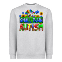 Heather Grey small town autism Heavyweight Sweatshirt - AdoDesignShop