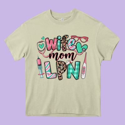 Heavy Core Tee wife mom lpn licensed practical nurse