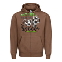 Chestnut hot mess always stressed soccer mama stanley cup Zipper Hoodie - MaliasSmallBusiness