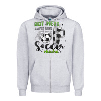 Heather Grey hot mess always stressed soccer mama stanley cup Zipper Hoodie - MaliasSmallBusiness