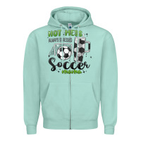 Seafoam hot mess always stressed soccer mama stanley cup Zipper Hoodie - MaliasSmallBusiness