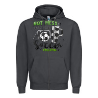 Smoke hot mess always stressed soccer mama stanley cup Zipper Hoodie - MaliasSmallBusiness