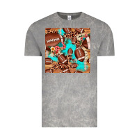Cloud Rock football leopard cowhide seamless pattern Vintage Tee - JahusDesignShop